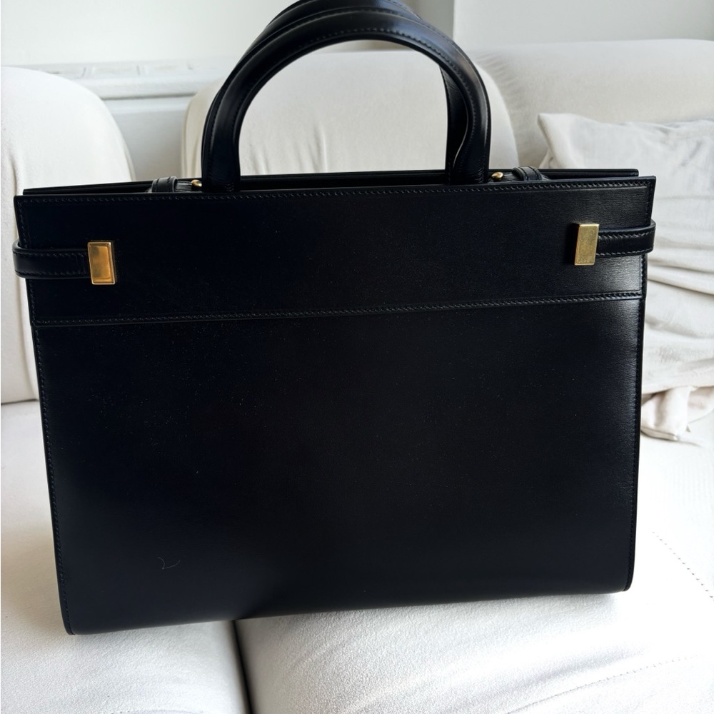 Saint Laurent Black Tote Bag with Gold Accents - Picture 4 of 7